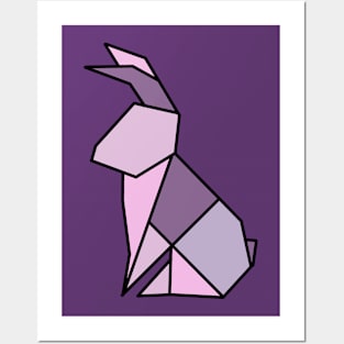 Origami Rabbit Lavender Posters and Art